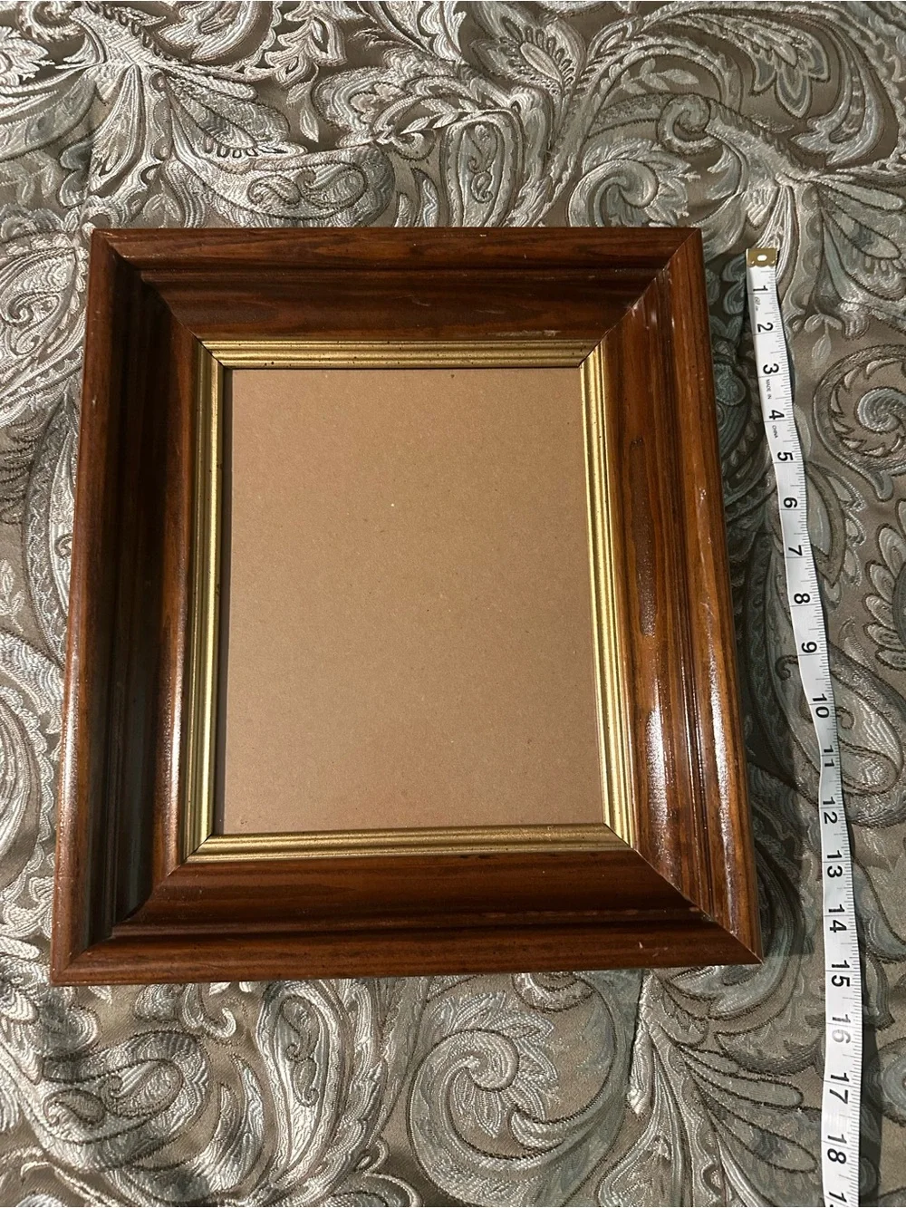 Antique Victorian Frame Deep carved wood inset fits 8x10